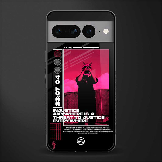 injustice back phone cover | glass case for google pixel 7 pro