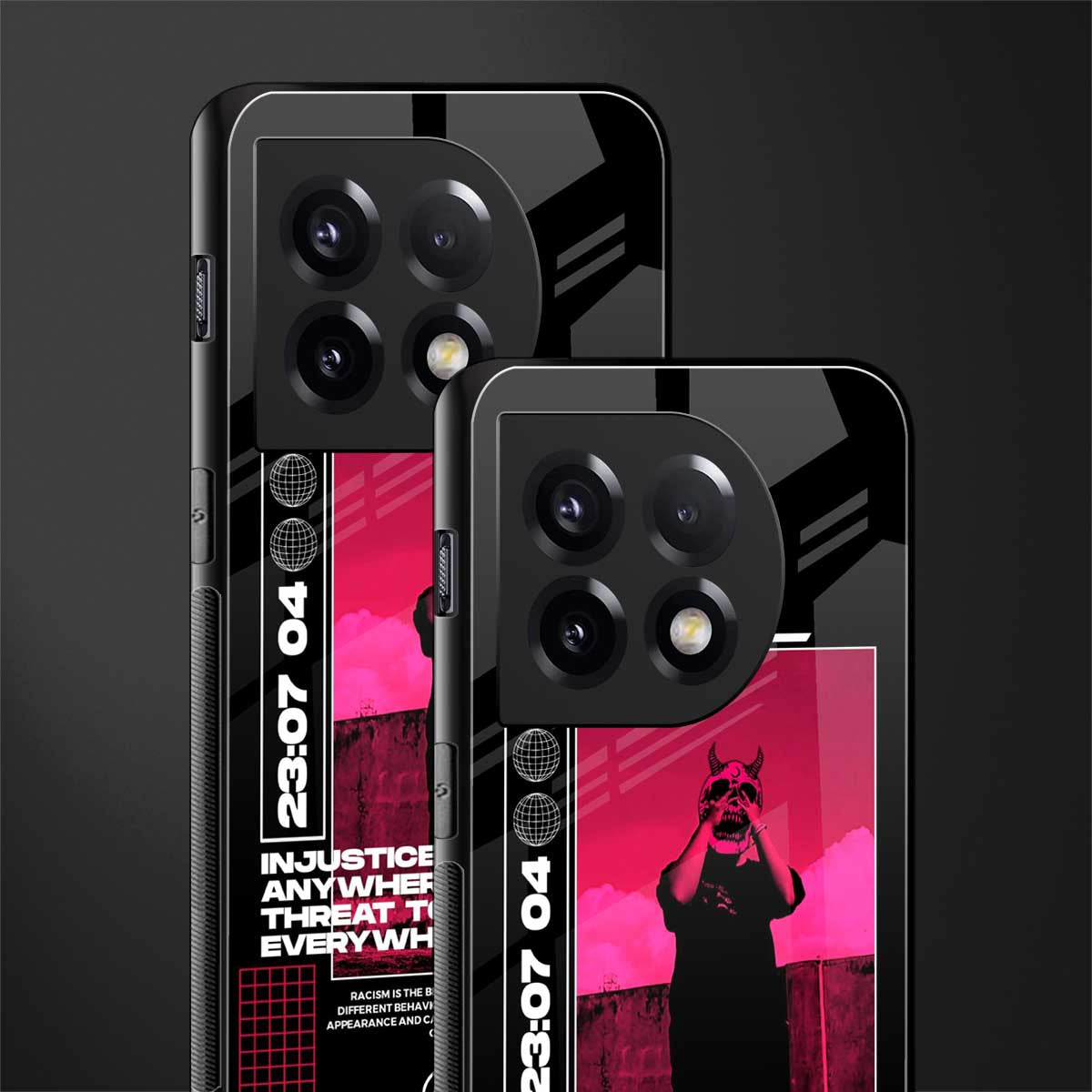 injustice back phone cover | glass case for oneplus 11