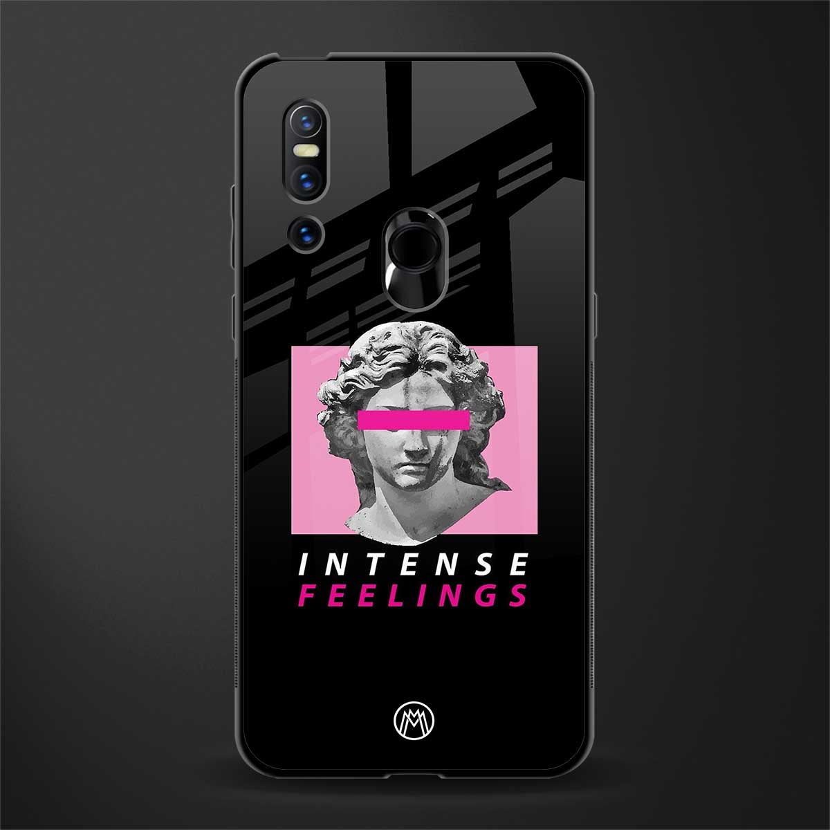 intense feelings glass case for vivo v15 image