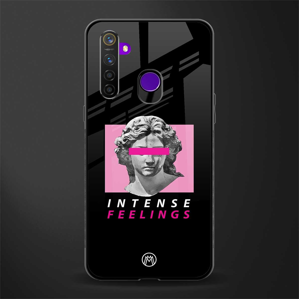 intense feelings glass case for realme 5s image