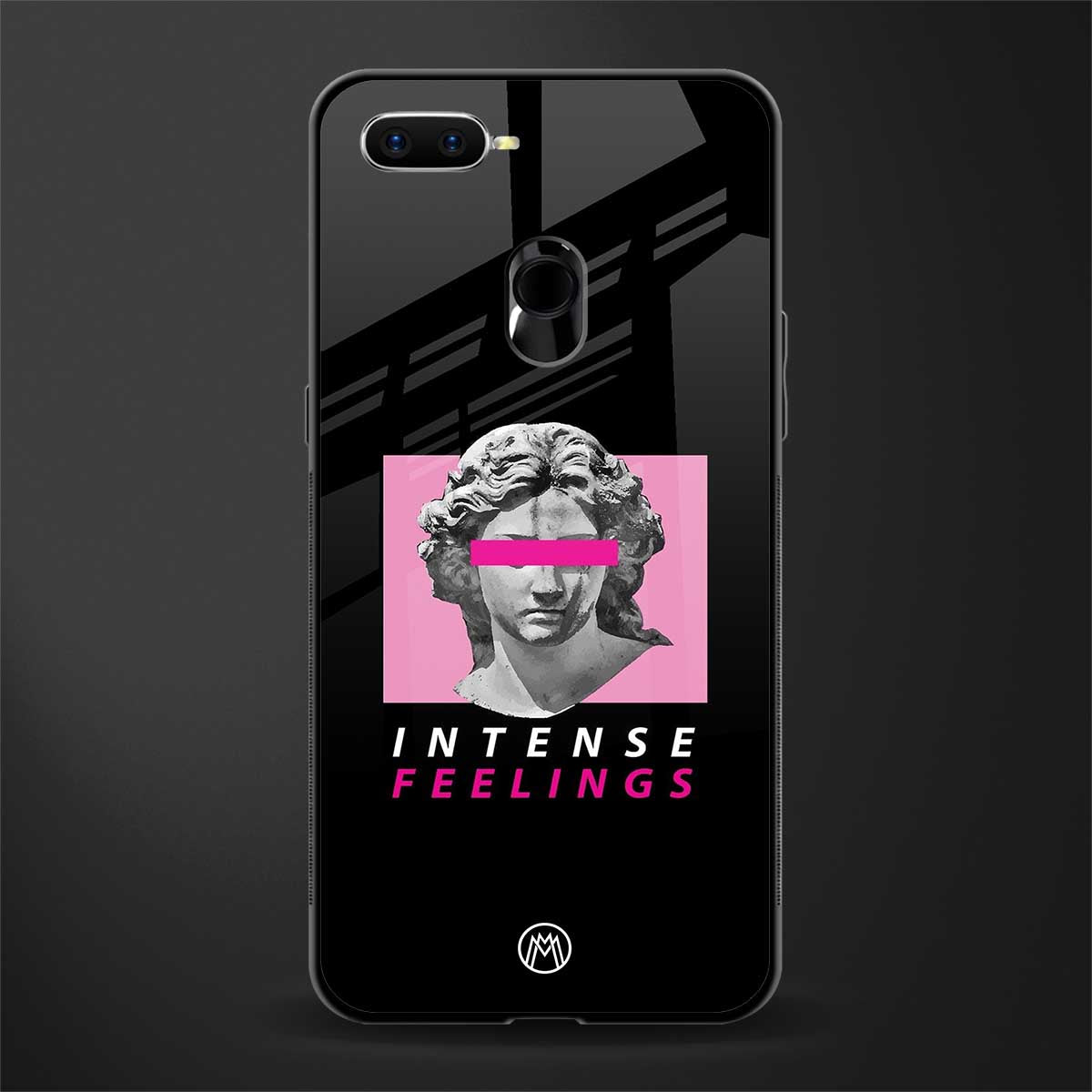 intense feelings glass case for oppo a12 image