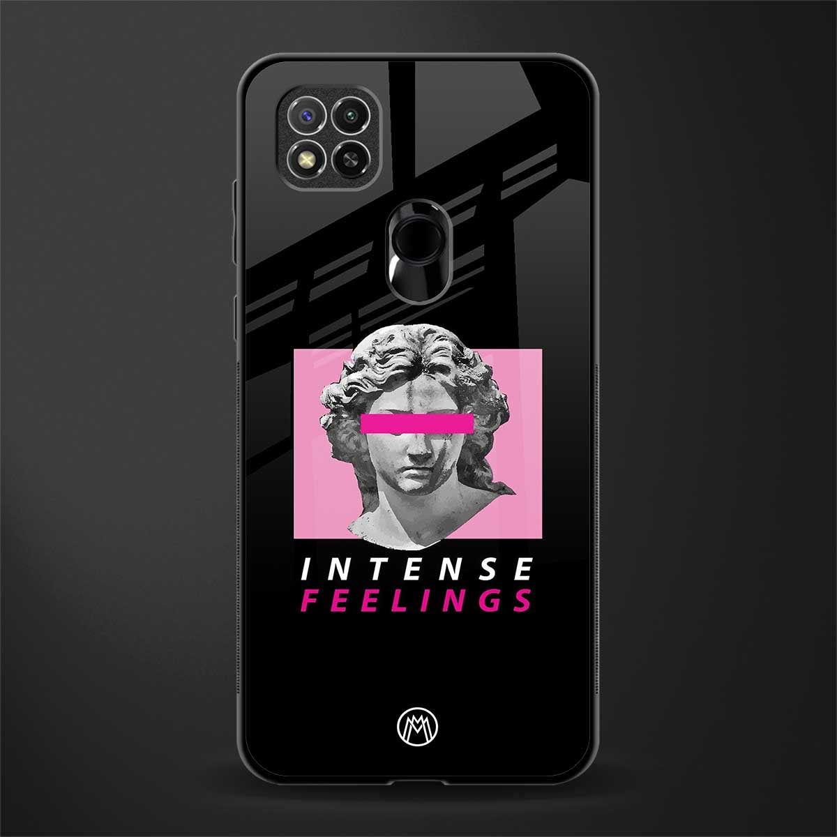 intense feelings glass case for poco c31 image