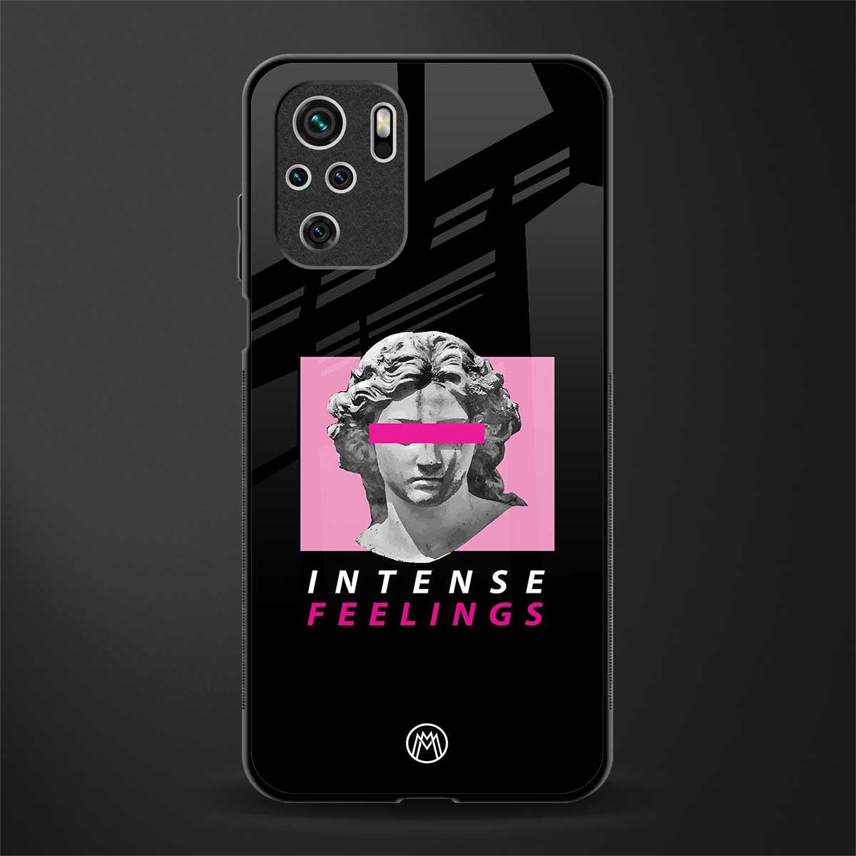 intense feelings glass case for redmi note 10 image