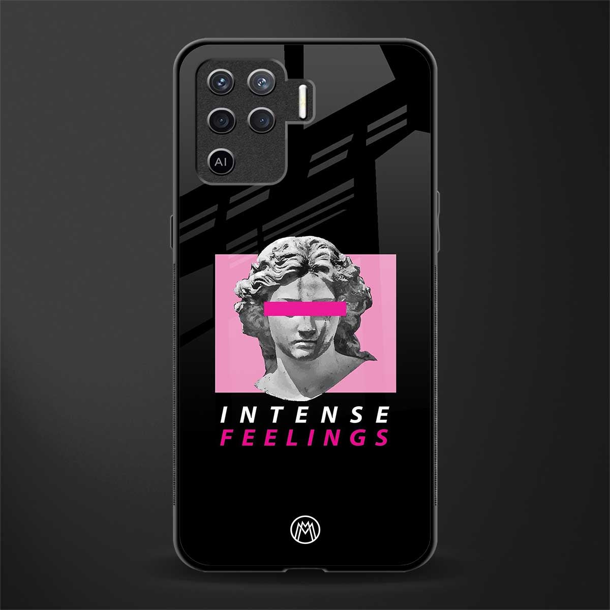 intense feelings glass case for oppo f19 pro image