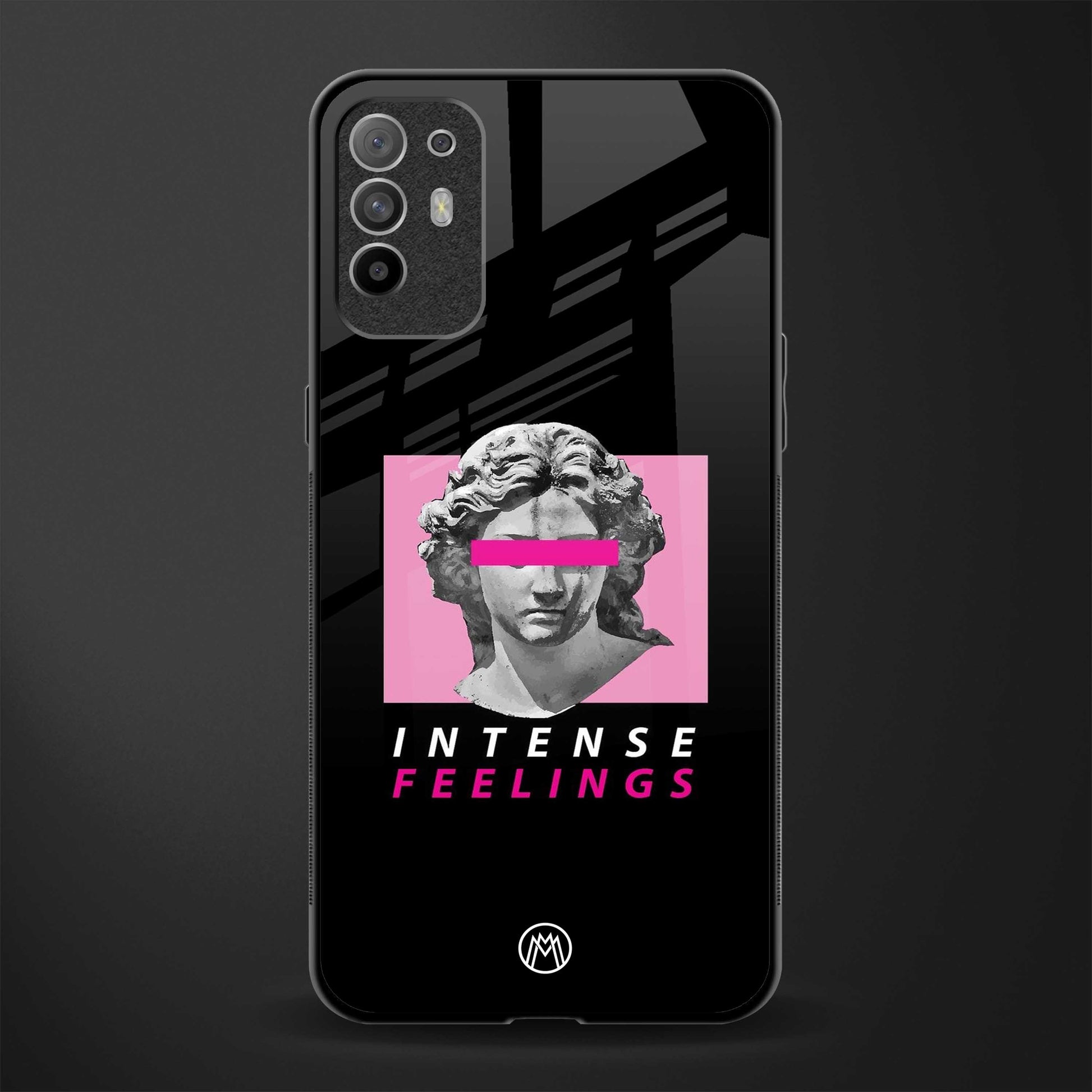 intense feelings glass case for oppo f19 pro plus image