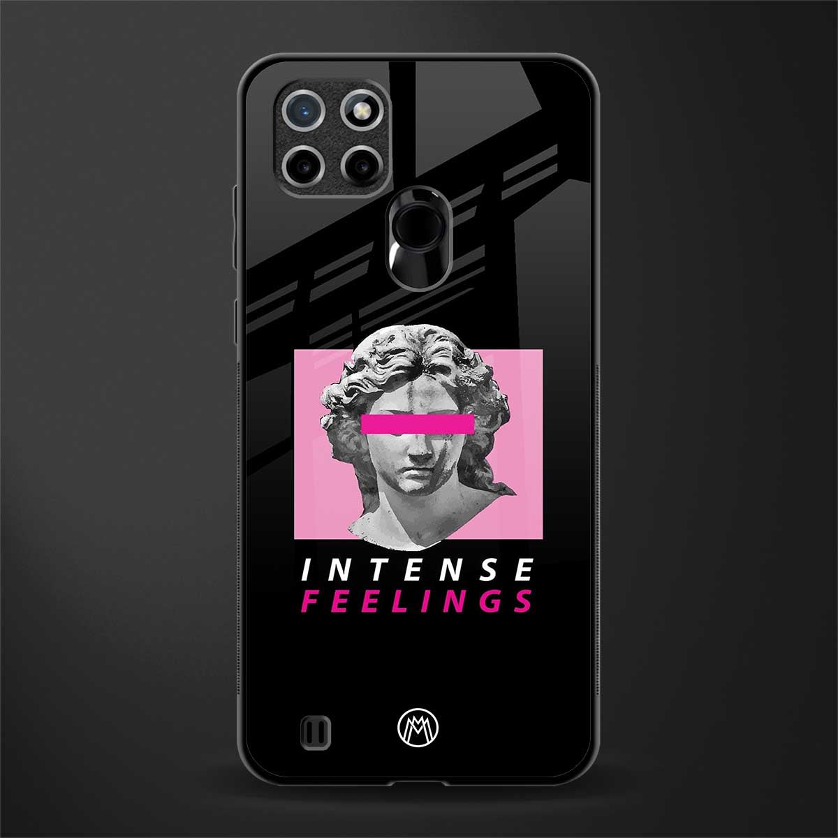 intense feelings glass case for realme c21 image