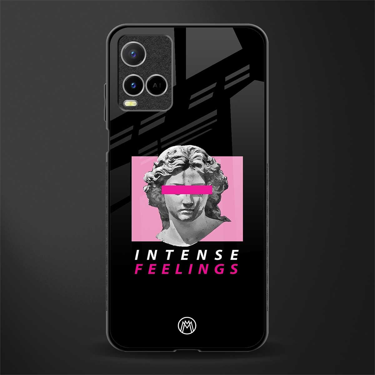 intense feelings glass case for vivo y21 image