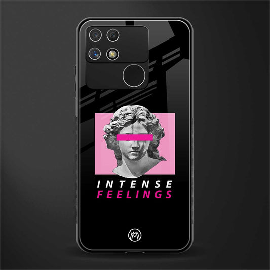 intense feelings back phone cover | glass case for realme narzo 50a
