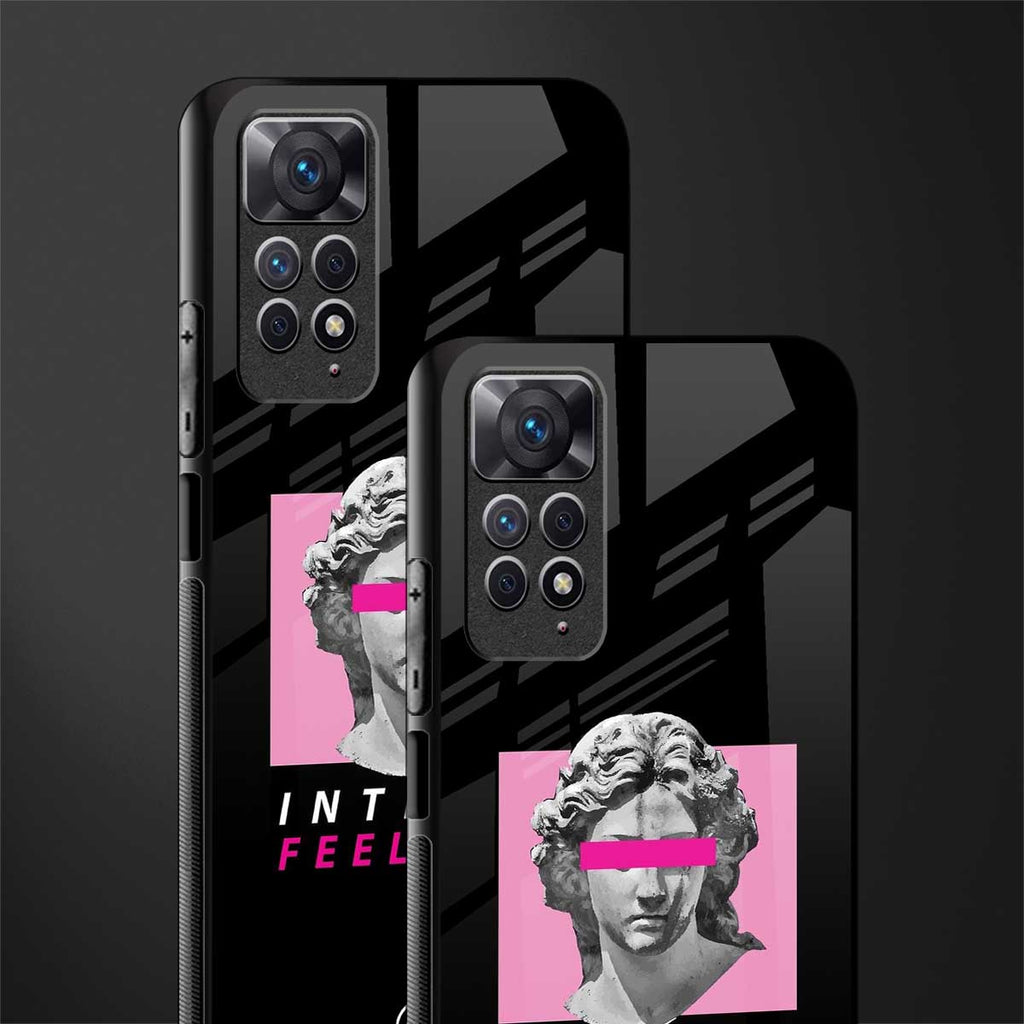 intense feelings back phone cover | glass case for redmi note 11 pro plus 4g/5g