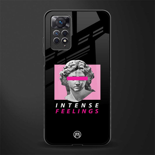 intense feelings back phone cover | glass case for redmi note 11 pro plus 4g/5g
