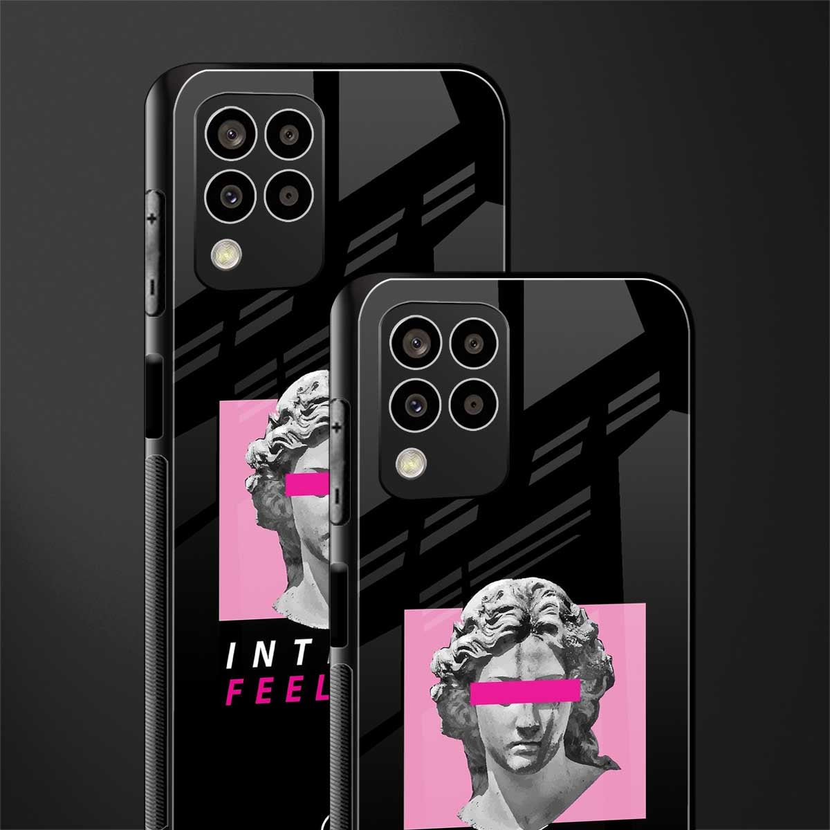 intense feelings back phone cover | glass case for samsung galaxy m33 5g