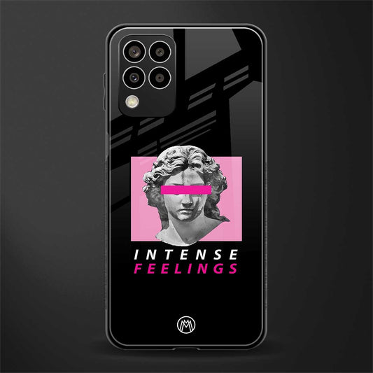 intense feelings back phone cover | glass case for samsung galaxy m33 5g