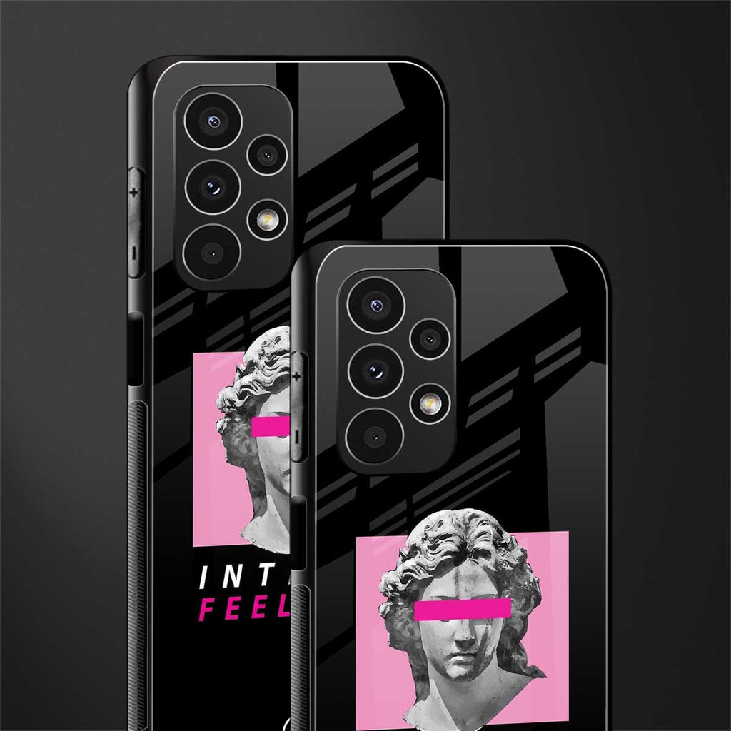 intense feelings back phone cover | glass case for samsung galaxy a13 4g