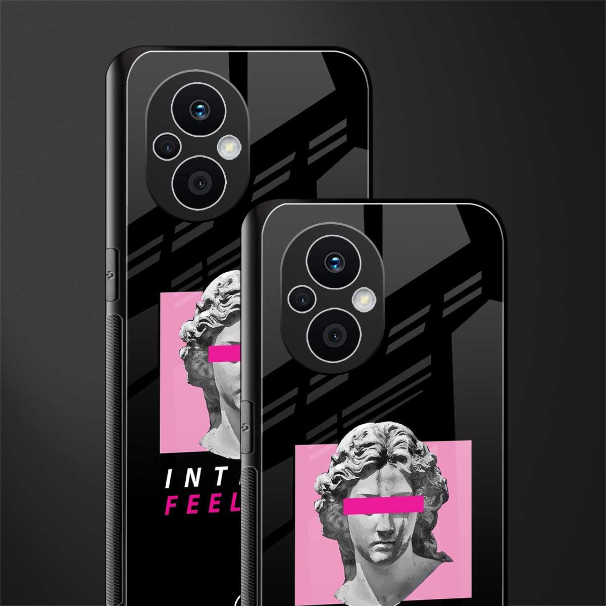 intense feelings back phone cover | glass case for oppo f21 pro 5g