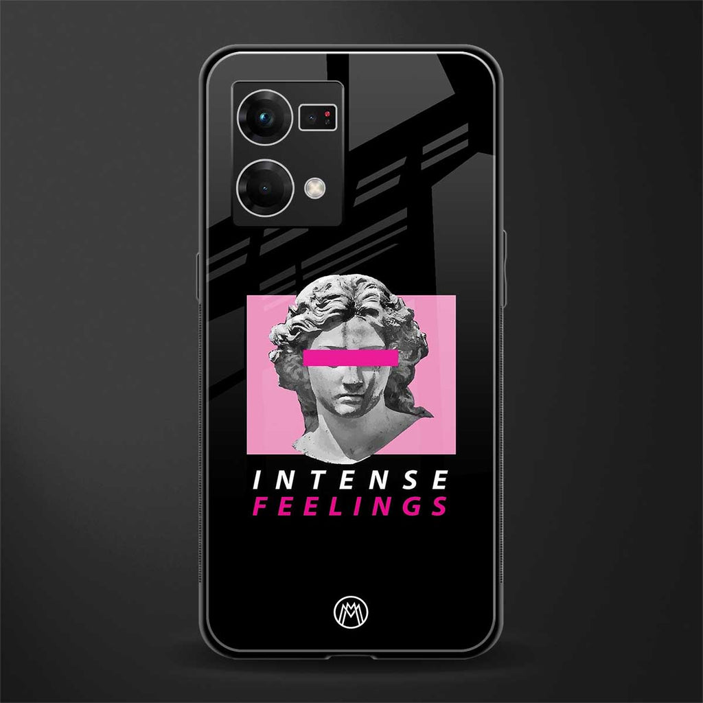 intense feelings back phone cover | glass case for oppo f21 pro 4g