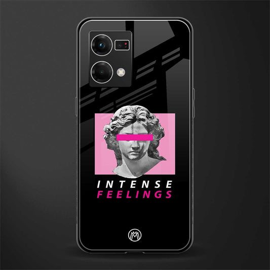 intense feelings back phone cover | glass case for oppo f21 pro 4g