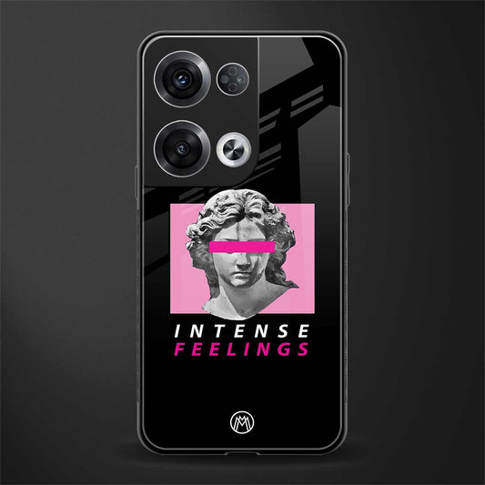 intense feelings back phone cover | glass case for oppo reno 8 pro