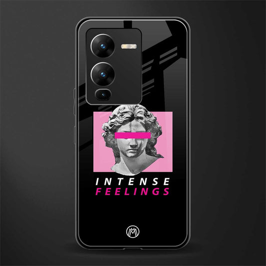 intense feelings back phone cover | glass case for vivo v25 pro 5g
