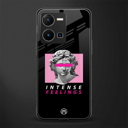 intense feelings back phone cover | glass case for vivo y35 4g