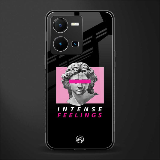 intense feelings back phone cover | glass case for vivo y35 4g