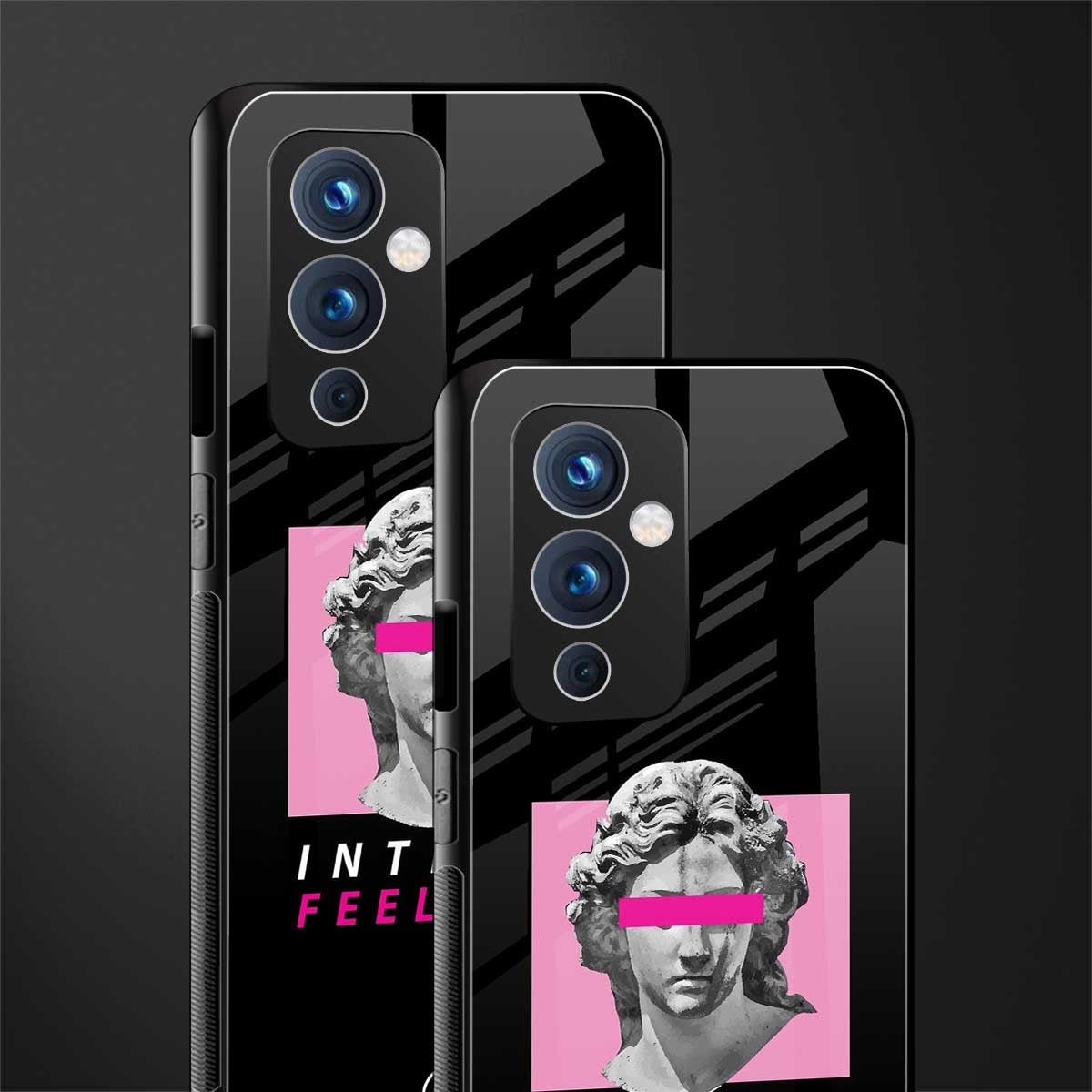 intense feelings back phone cover | glass case for oneplus 9