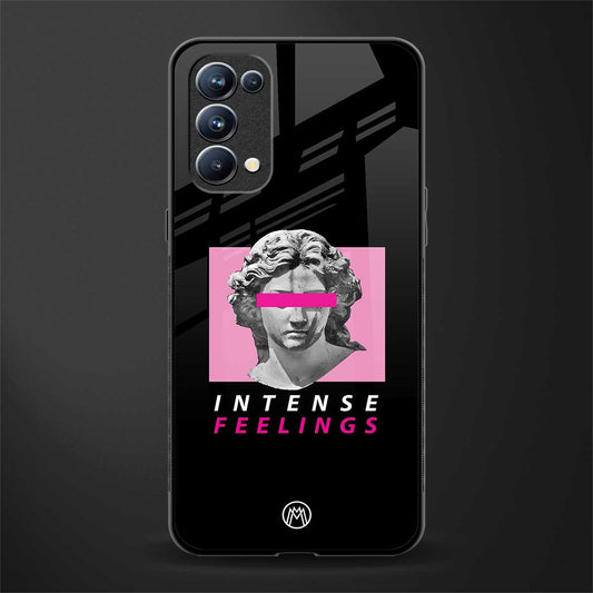 intense feelings back phone cover | glass case for oppo reno 5