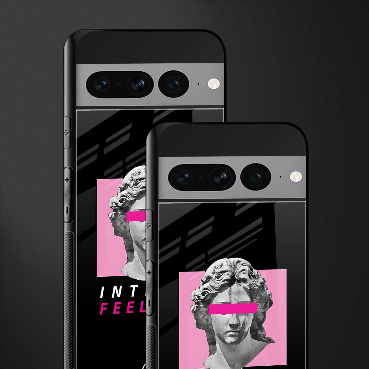 intense feelings back phone cover | glass case for google pixel 7 pro