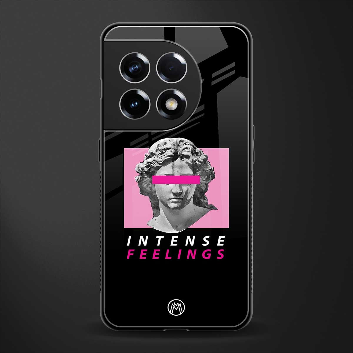 intense feelings back phone cover | glass case for oneplus 11r