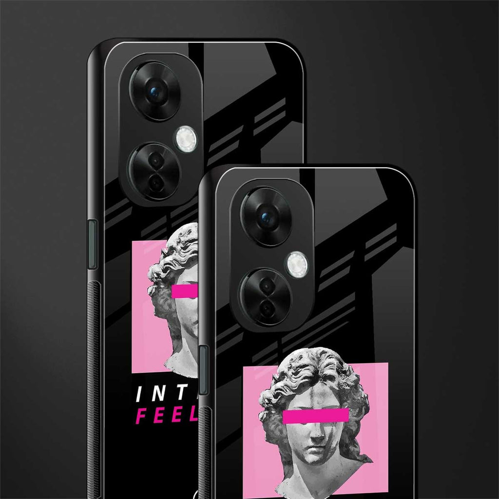 intense feelings back phone cover | glass case for oneplus nord ce 3 lite