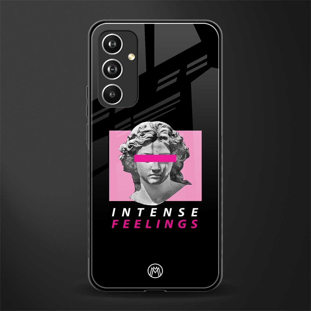 intense feelings back phone cover | glass case for samsung galaxy a54 5g