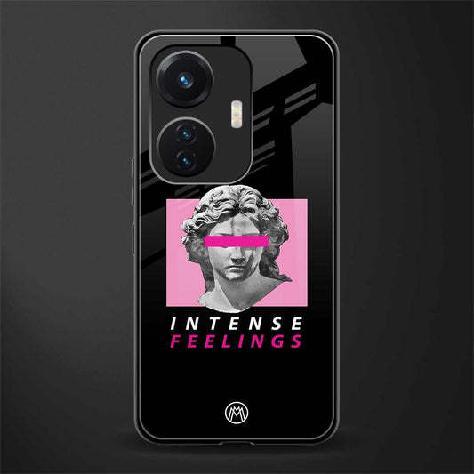 intense feelings back phone cover | glass case for vivo t1 44w 4g