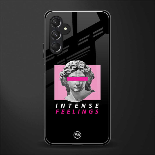 intense feelings back phone cover | glass case for samsun galaxy a24 4g