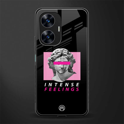 intense feelings back phone cover | glass case for realme c55