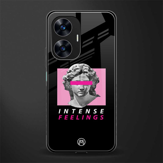 intense feelings back phone cover | glass case for realme c55