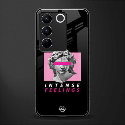 intense feelings back phone cover | glass case for vivo v27 pro 5g