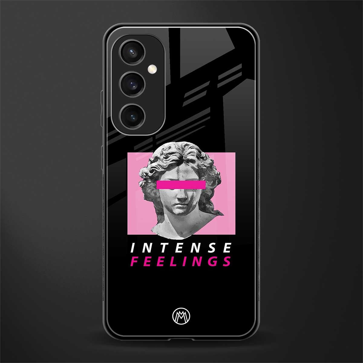 intense feelings back phone cover | glass case for samsung galaxy s23 fe 5g