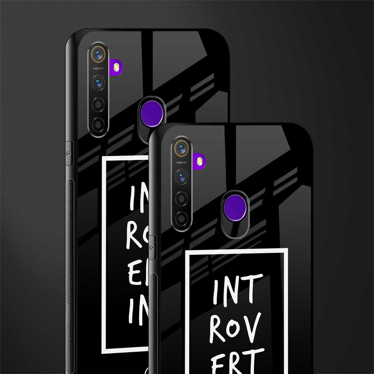 introverting glass case for realme 5 pro image-2