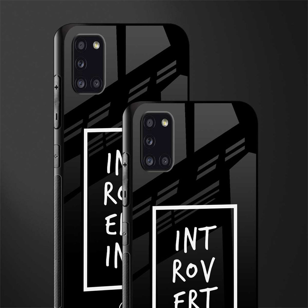 introverting glass case for samsung galaxy a31 image-2