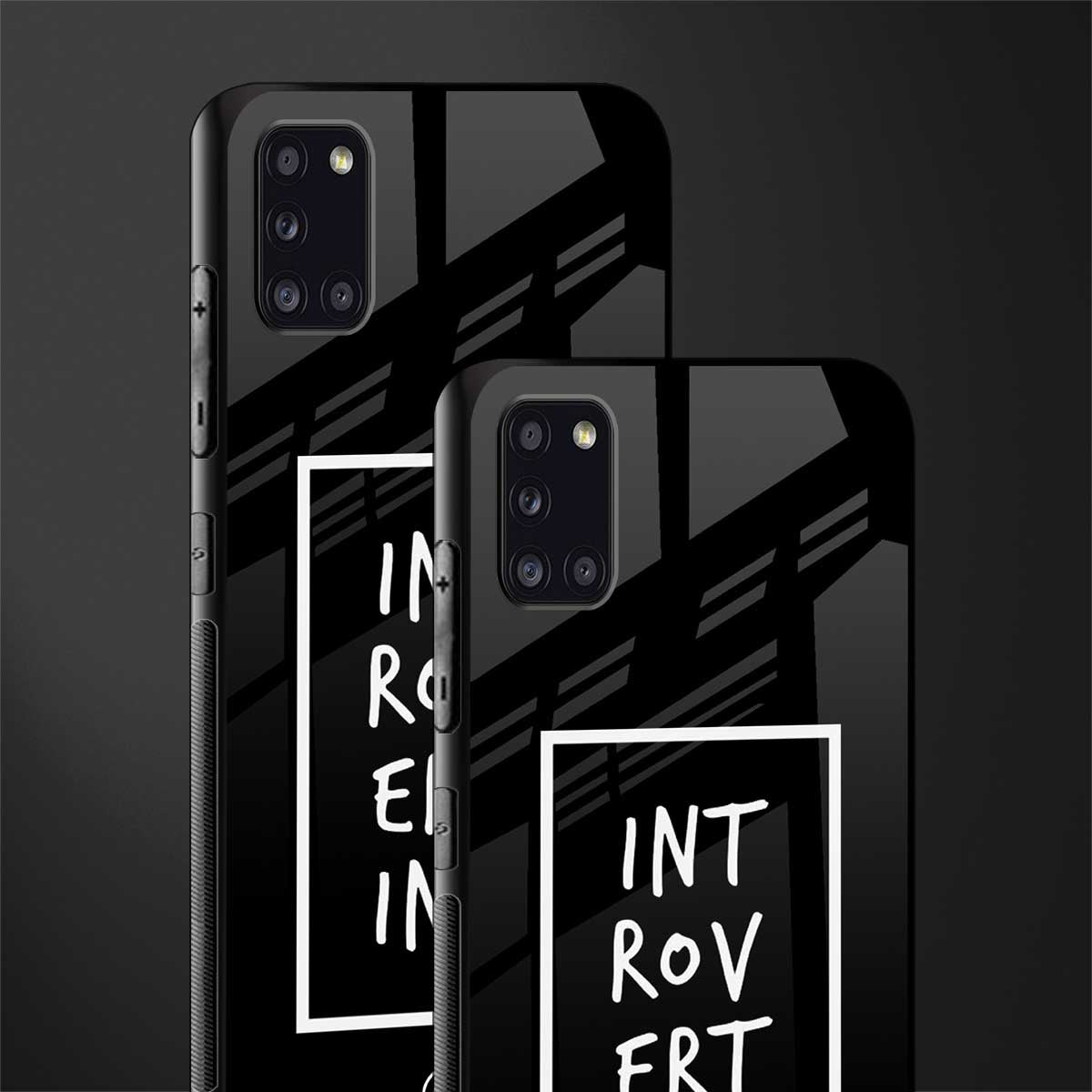 introverting glass case for samsung galaxy a31 image-2
