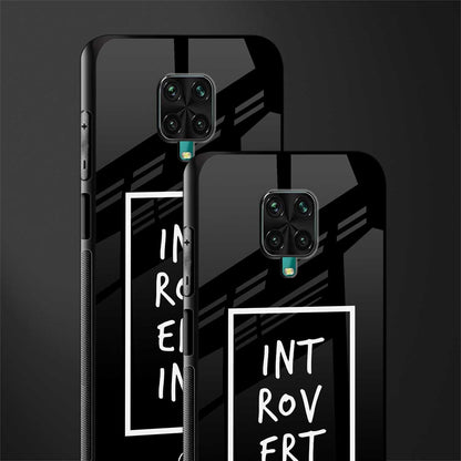 introverting glass case for redmi note 9 pro image-2