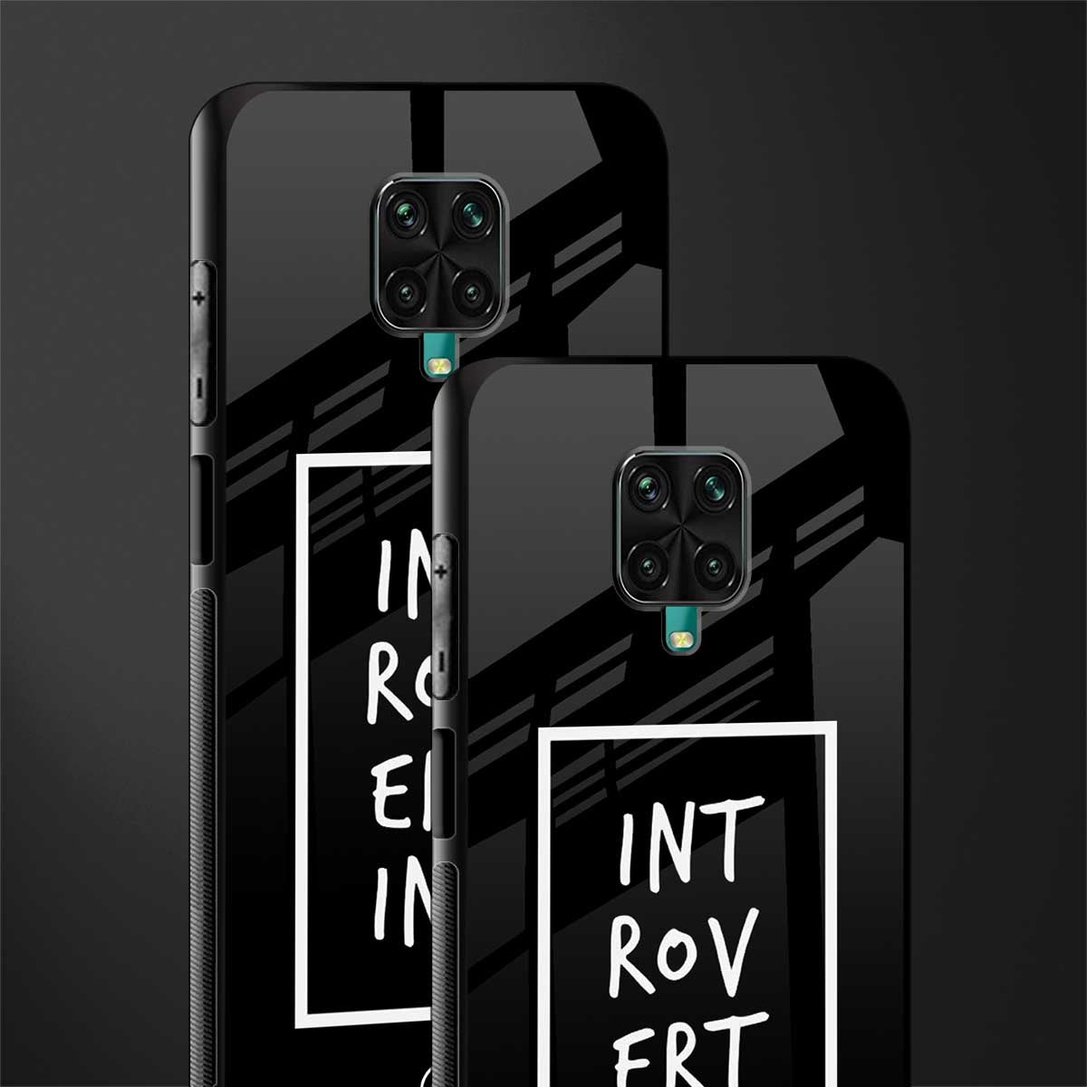 introverting glass case for redmi note 9 pro max image-2