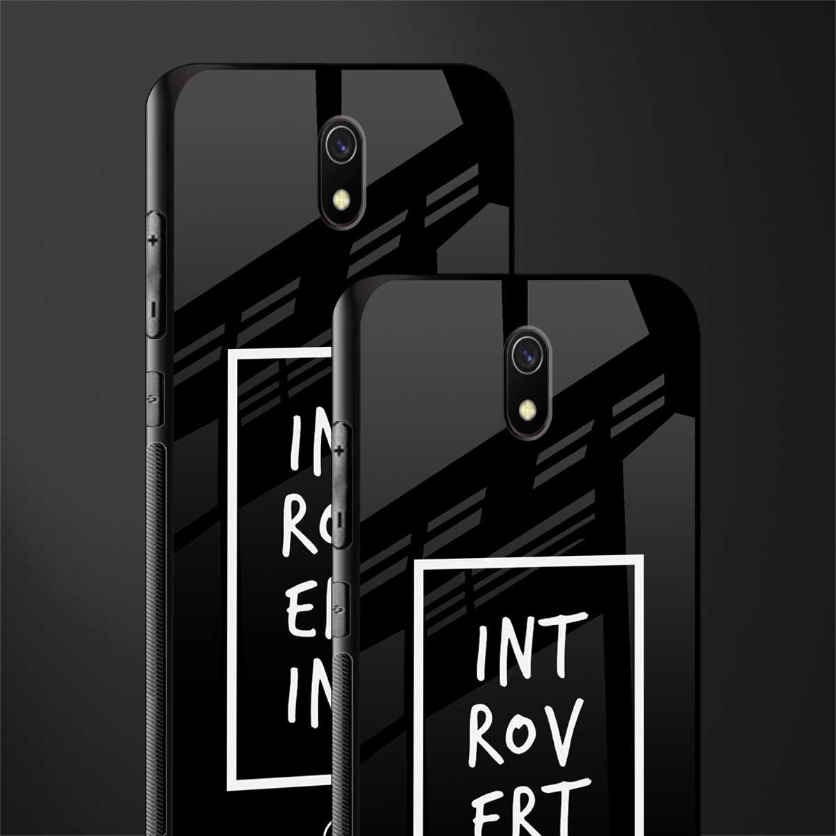 introverting glass case for redmi 8a image-2