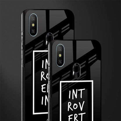 introverting glass case for redmi 6 pro image-2