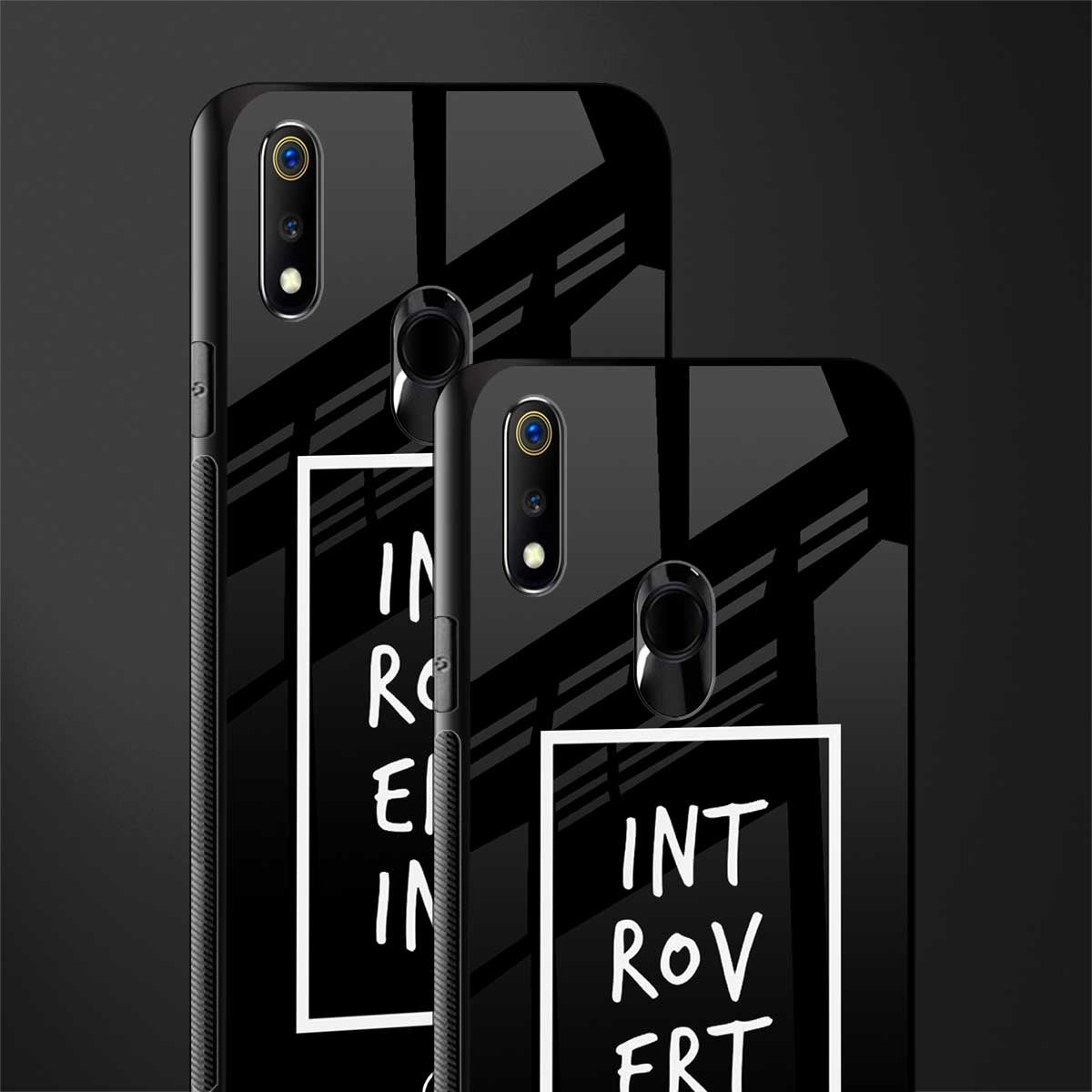 introverting glass case for realme 3i image-2