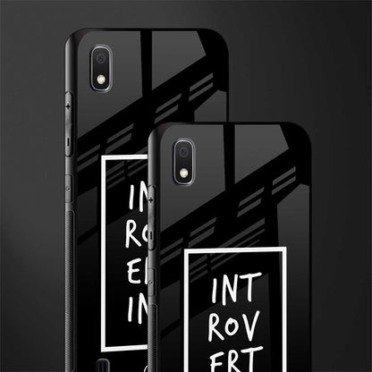 introverting glass case for samsung galaxy a10 image-2