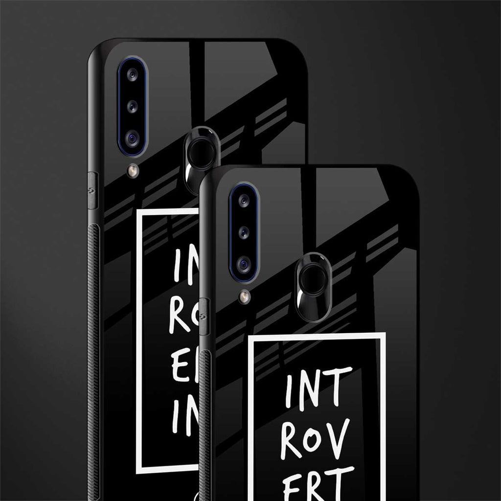 introverting glass case for samsung galaxy a20s image-2