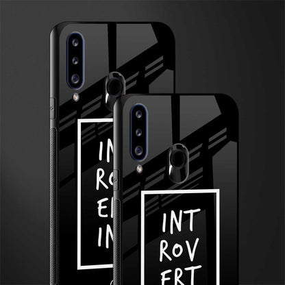 introverting glass case for samsung galaxy a20s image-2