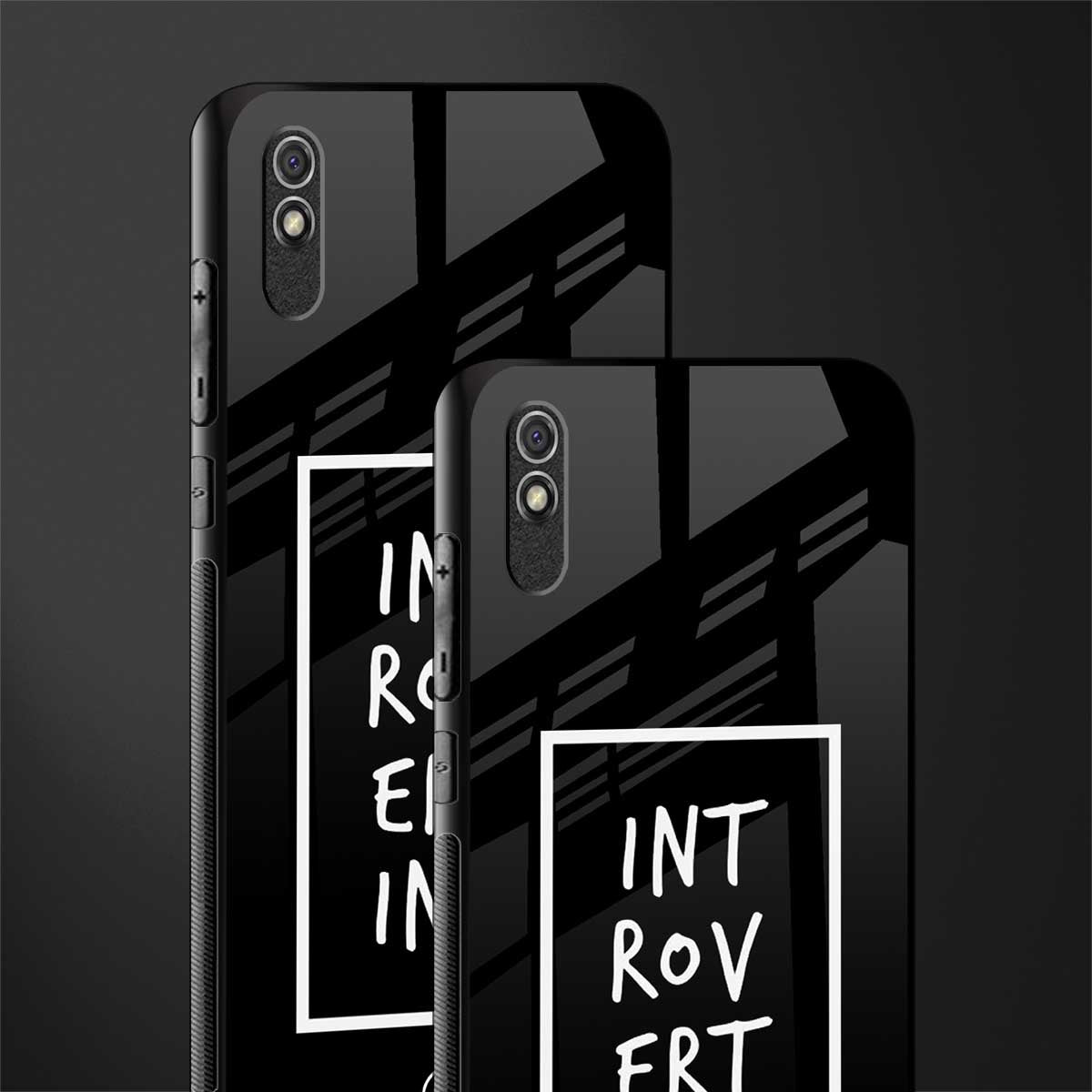 introverting glass case for redmi 9a sport image-2