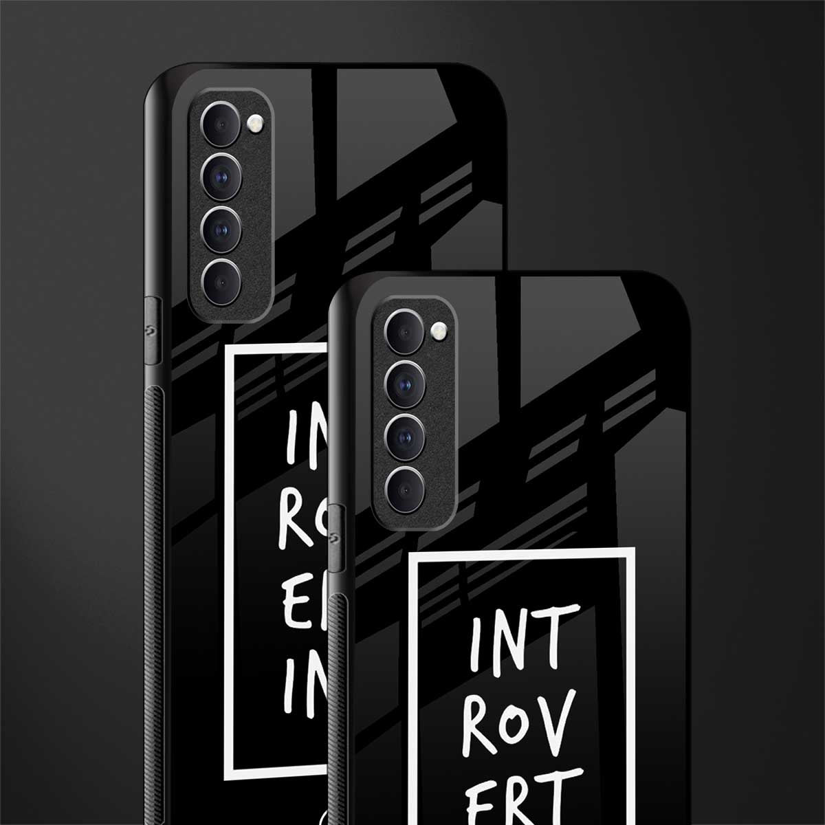 introverting glass case for oppo reno 4 pro image-2