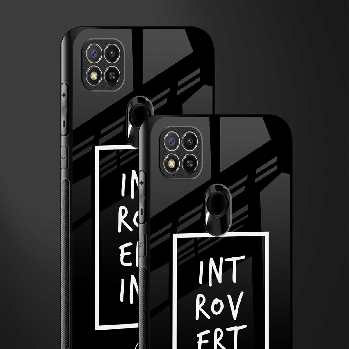 introverting glass case for redmi 9c image-2